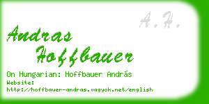 andras hoffbauer business card